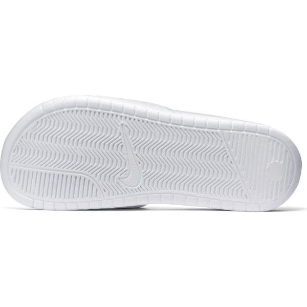 Nike Benassi Just Do It - Womens Slides - White/Metallic Silver