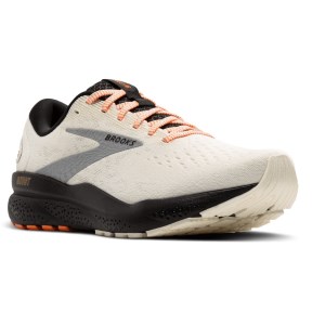 Brooks Ghost 16 - Mens Running Shoes - Ecru/Orange/Black