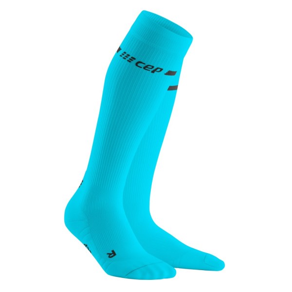 CEP Neon Compression Running Socks - Blue