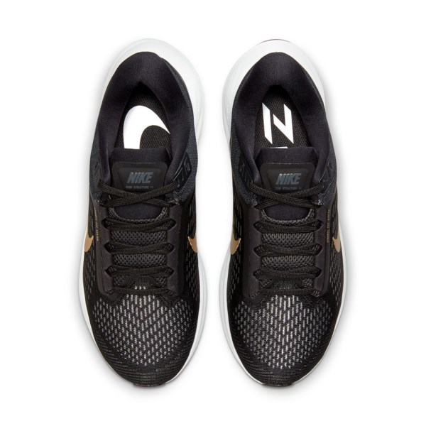 Nike Air Zoom Structure 24 - Womens Running Shoes - Black/Metallic Gold Coin/Anthracite