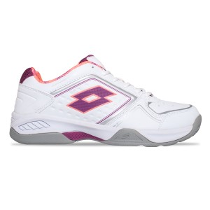 Lotto T-Tour VIII 600 - Womens Tennis Shoes - White/Pink