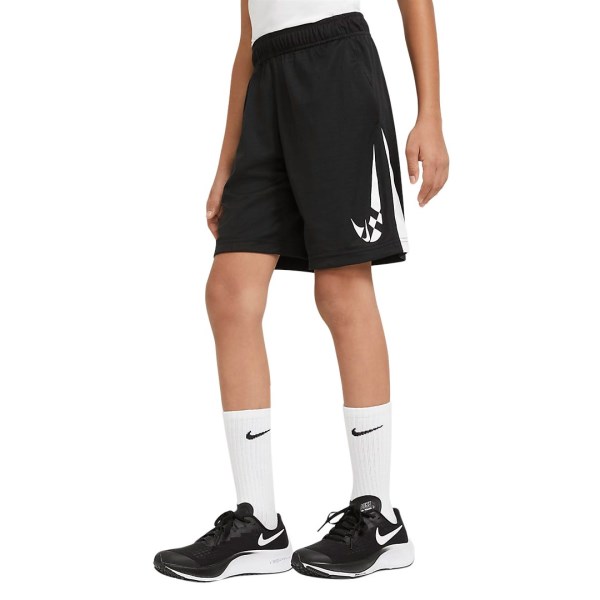 Nike Dri-Fit Graphic Kids Boys Training Shorts - Black/White