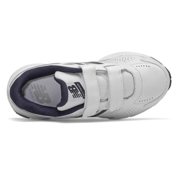 New Balance 680 SL Velcro - Kids Cross Training Shoes - White/Navy