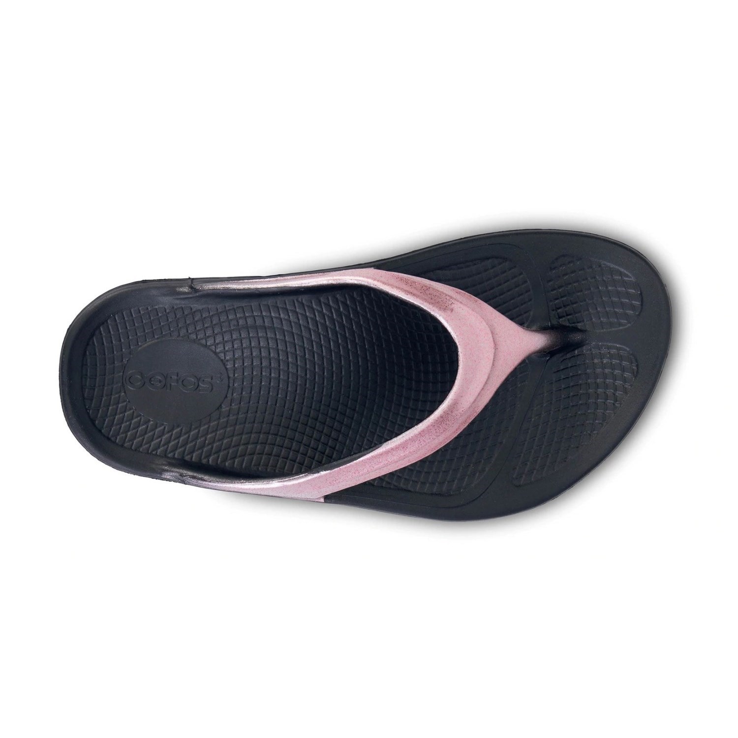 OOFOS OOlala Luxe - Womens Recovery Thongs - Rose Sparkle | Sportitude