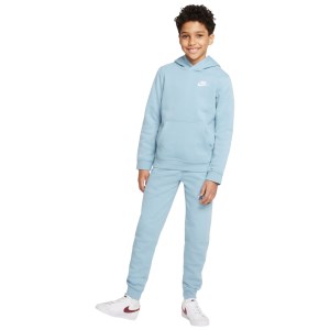 Nike Sportswear Club Kids Pullover Hoodie - Worn Blue/White