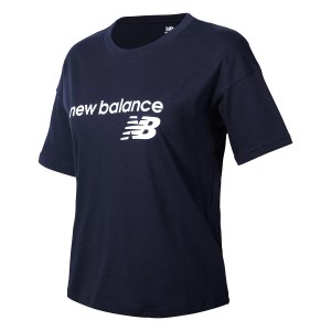 New Balance Classic Core Stacked Womens T-Shirt - Pigment/Navy