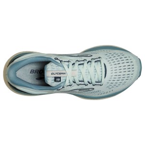 Brooks Glycerin GTS 19 - Womens Running Shoes - Aqua Glass/Whisper White/Navy