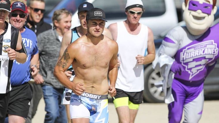 Man Of His Word Brayden Hayes Bares All On 322km Epic Undie Run For Charity