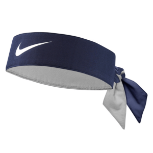 Nike Dri-Fit Tennis Official On Court Tie-up Headband - Mid Navy/White