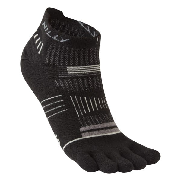 Hilly Toe Socklet - Running Socks - Black/Grey/Light Grey