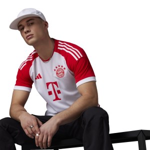 Adidas FC Bayern 2023/24 Home Mens Soccer Jersey - White/Red