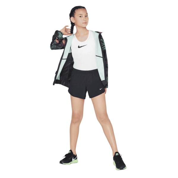Nike Dri-Fit Tempo Kids Girls Running Shorts - Black/Black/White