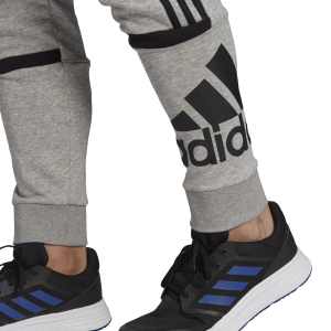 Adidas Essentials Logo Colourblock Cuff Mens Track Pants - Medium Grey Heather
