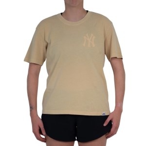 Majestic New York Yankees Elle Boxy Womens Baseball T-Shirt - Straw