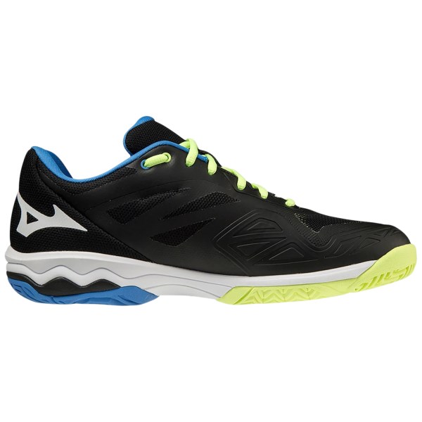 Mizuno Wave Exceed Light AC - Mens Tennis Shoes - Black/Neo Lime/Super Sonic