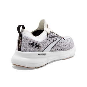 Brooks Glycerin StealthFit 20 - Womens Running Shoes - White/Black/Cream