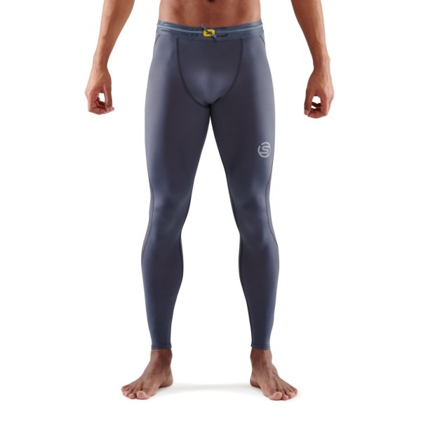 Skins Series-3 Travel and Recovery Mens Compression Long Tights - Charcoal