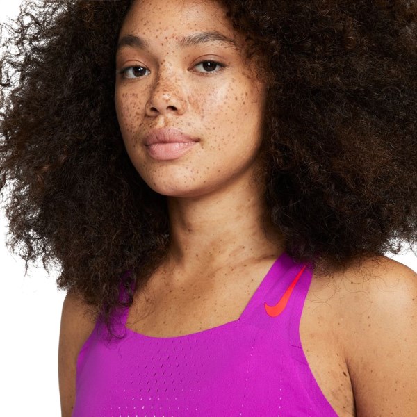 Nike Dri-Fit ADV AeroSwift Womens Running Singlet - Vivid Purple/Bright Crimson