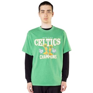 Mitchell & Ness Boston Celtics Vintage Champs Trophy Mens Basketball T-Shirt - Green