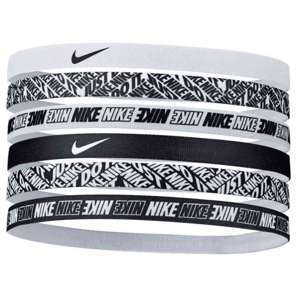Nike Printed Sports Headbands - 6 Pack - Black/White