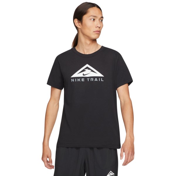 Nike Dri-Fit Mens Trail Running T-Shirt - Black/White
