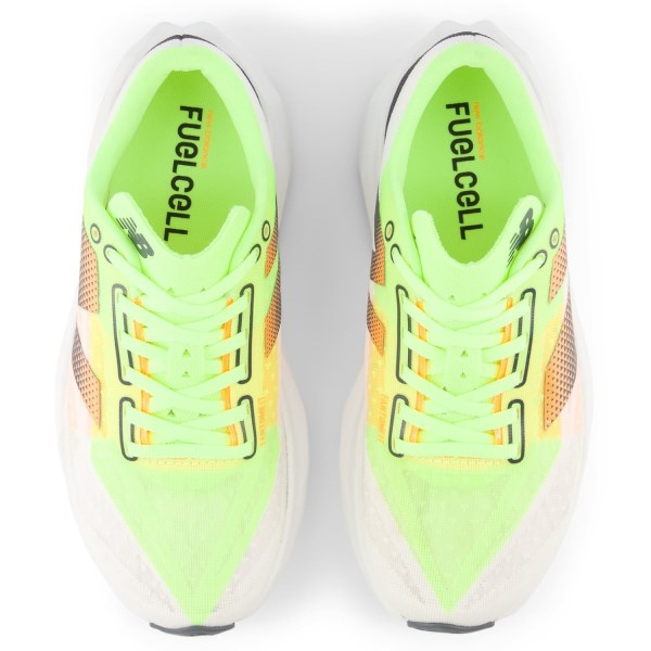New Balance FuelCell Rebel v4 - Womens Running Shoes - White/Bleached Lime Glo
