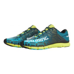 Salming Speed 6 - Mens Running Shoes - Blue/Lime