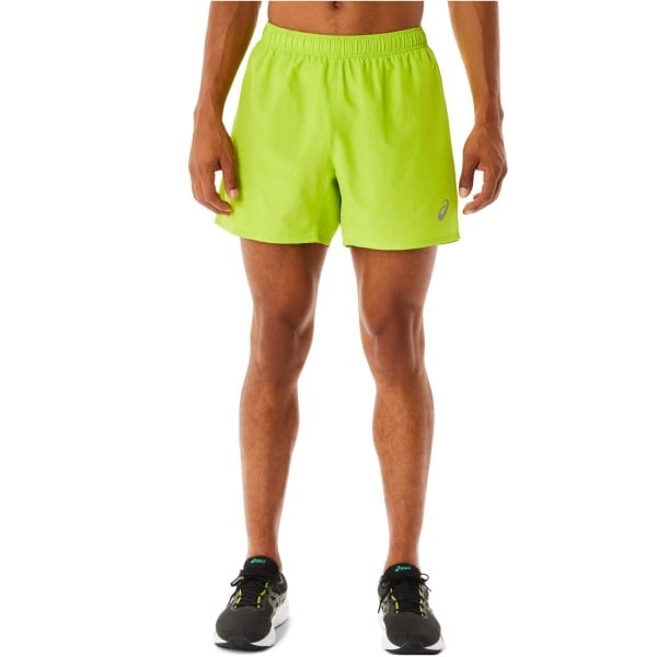 Asics Silver 5 Inch Mens Running Shorts - Lime Zest