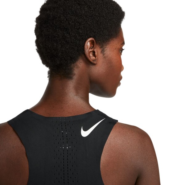 Nike Dri-Fit ADV AeroSwift Womens Running Singlet - Black/White