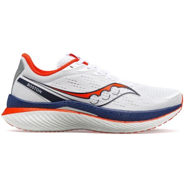 Saucony Endorphin Speed 3 Boston Marathon - Womens Running Shoes - White/Navy