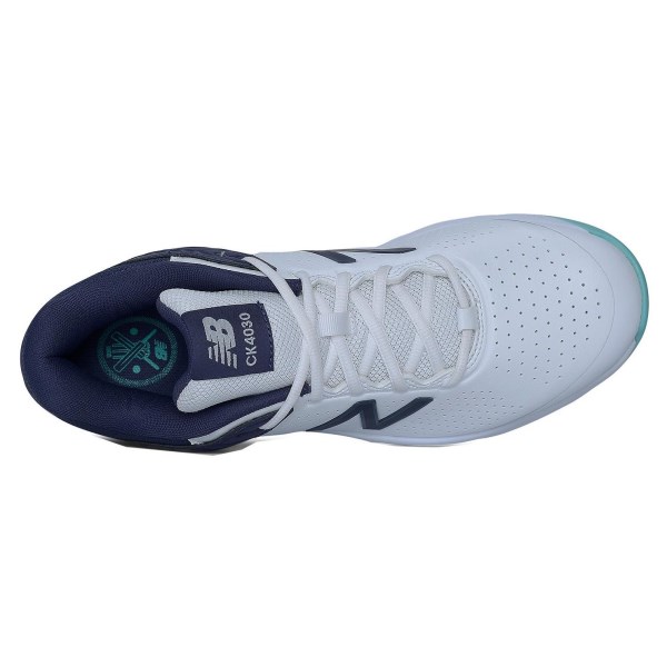 New Balance 4030v4 - Mens Cricket Shoes - White/Cyber Jade/Mercury