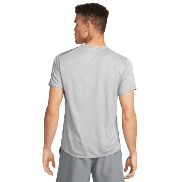 Nike Dri-Fit UV Miler Mens Running T-Shirt - Particle Grey/Grey Fog/Reflective Silver