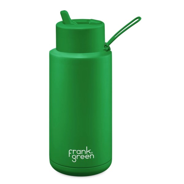 Frank Green Ceramic Reusable Straw Lid 1L Bottle - Evergreen