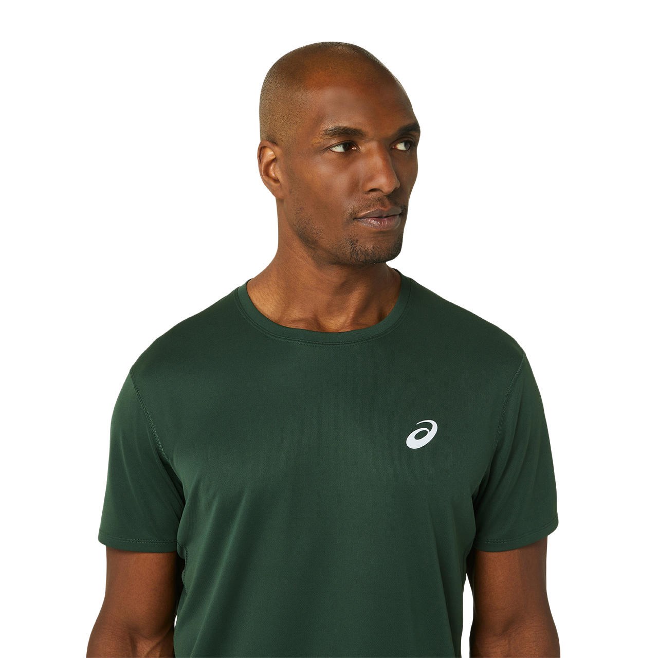 Asics Silver Mens Short Sleeve Running T-Shirt - Rain Forest | Sportitude