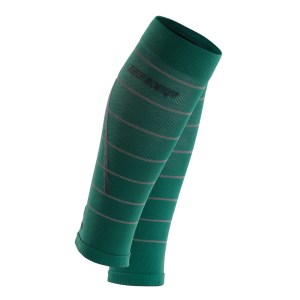 CEP Reflective Compression Calf Sleeves - Green