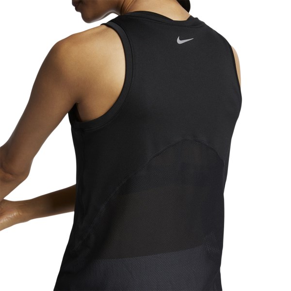 Nike Miler Womens Running Tank Top - Black/Reflective Silver