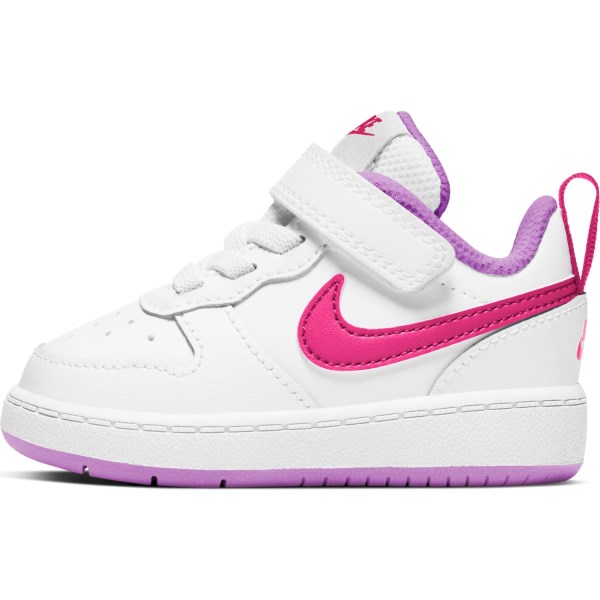 Nike Court Borough Low 2 TDV - Toddler Sneakers - White/Hyper Pink/Fuschia Glow
