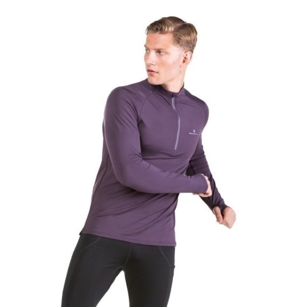 Ronhill Life Practice 1/2 Zip Mens Long Sleeve Running T-Shirt - Nightshade/Ultraviolet