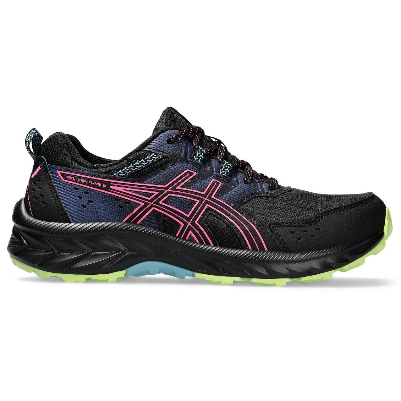 Asics Gel Venture 9 - Womens Trail Running Shoes - Black/Hot Pink ...