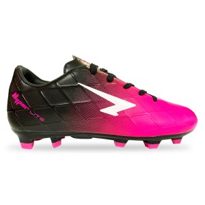 Sfida Ignite Junior - Kids Football Boots - Black/Fluro Pink