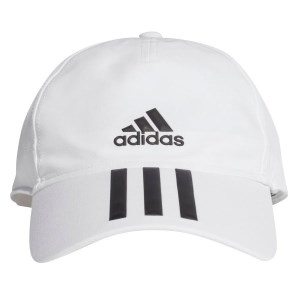 Adidas Aeroready 4Athletes 3-Stripes Baseball Cap - White/Black