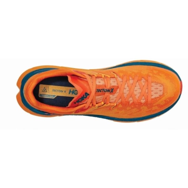 Hoka Tecton X - Mens Trail Running Shoes - Persimmon Orange/Radiant Yellow