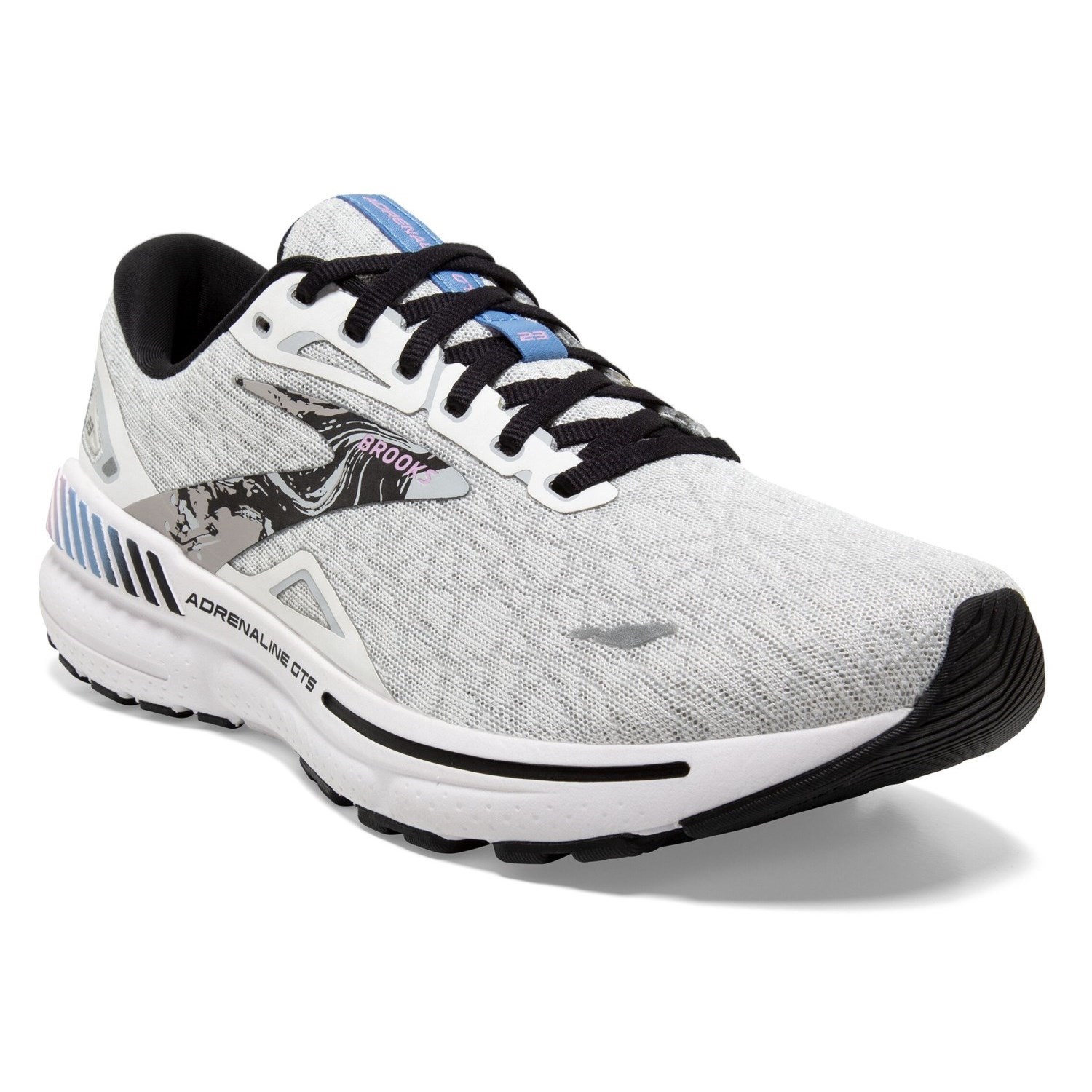 Brooks Adrenaline GTS 23 - Mens Running Shoes - White/Black/Orchid ...