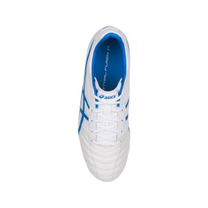 Asics Lethal Flash IT - Mens Football Boots - White/Electric Blue