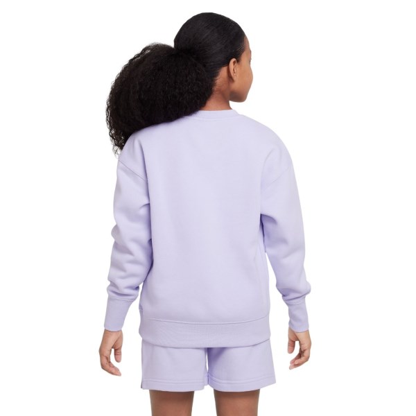 Nike Sportswear Club Fleece Kids Girls Sweatshirt - Oxygen Purple/White