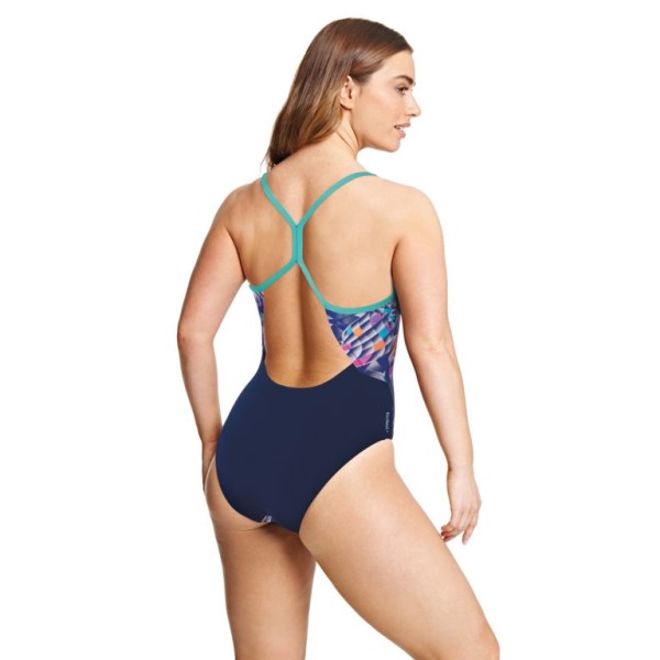 Zoggs Sprintback Womens One Piece Swimsuit - Havana Print
