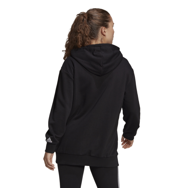 Adidas Essentials Oversize Logo Womens Hoodie - Black/White