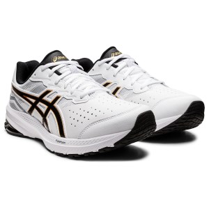 Asics GT-1000 LE 2 - Mens Cross Training Shoes - White/Black/Gold