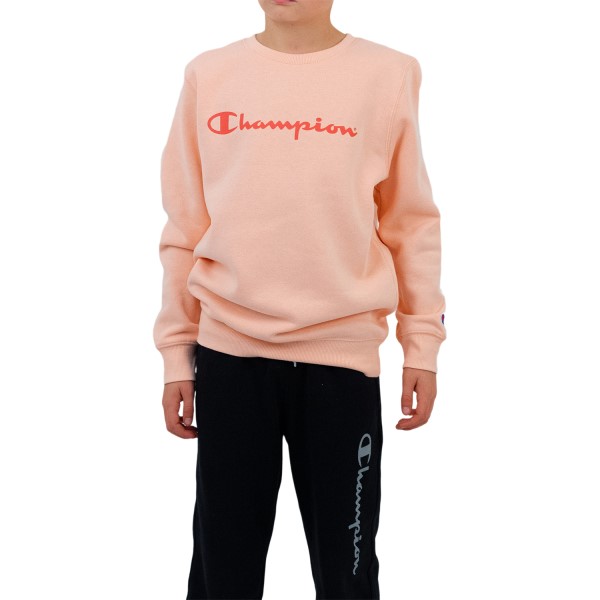 Champion Script Crew Kids Sweatshirt - Pink