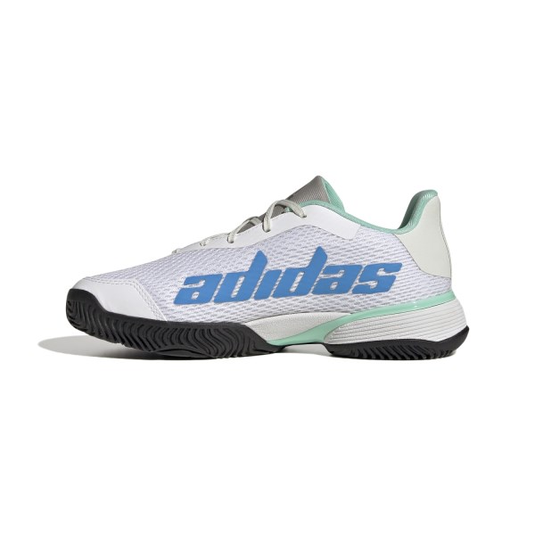 Adidas Barricade Kids Tennis Shoes - White/Pulse Blue/Black